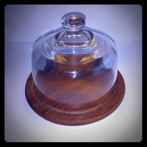 Dolphin Teakwood 8" Round serving Platter